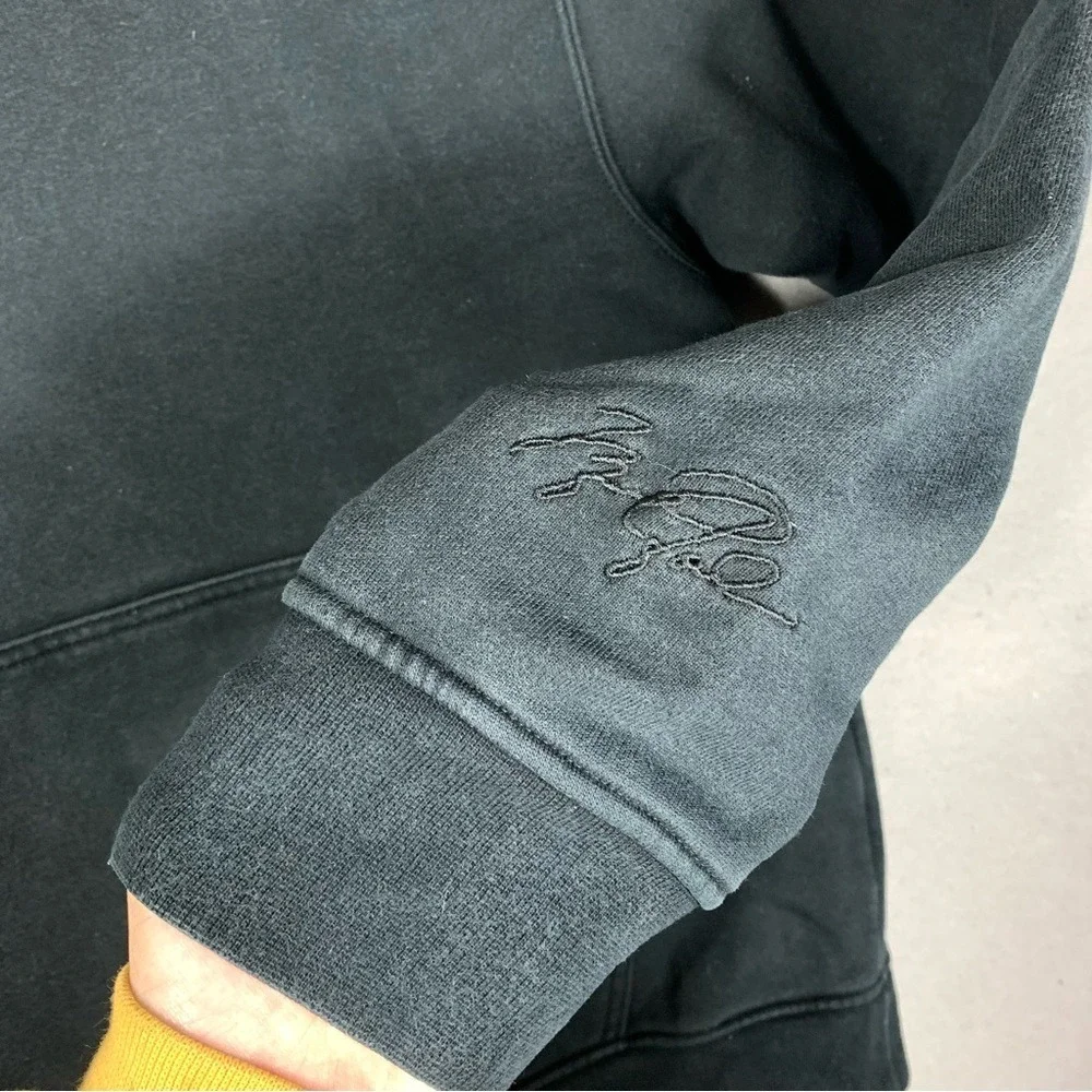 Jordan Brooklyn Fleece Hoodie Men's Medium Pullover Black Sweatshirt Casual